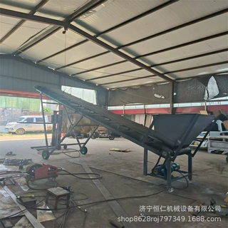 倾斜皮带上料机 定做 粮食集装箱伸缩输送机