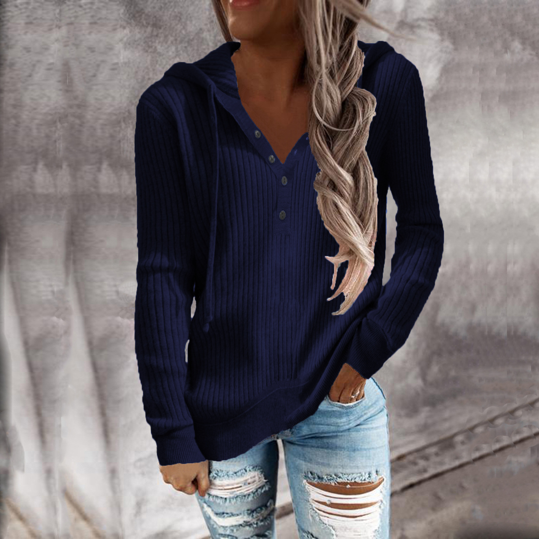 329g Weight Long Sleeve Sleeve Length Zipper Placket Type Regular Sleeve Sleeve Type Cotton Blend, Polyester Fabric Type Regular Top Length Hoodie Tops Type Daily Occasion Hooded Neckline Warm Function Loose Fit Type Solid Color Pattern Autumn Season Women's Gender Casual Style Women's Hoodie Long Sleeve Hoodies & Sweatshirts Casual Solid Color 15