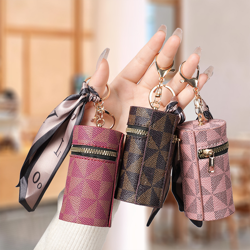 European and American presbyter coin purse 2024 new compact bag pendant earphone bag mouth red envelope mini keychain bag