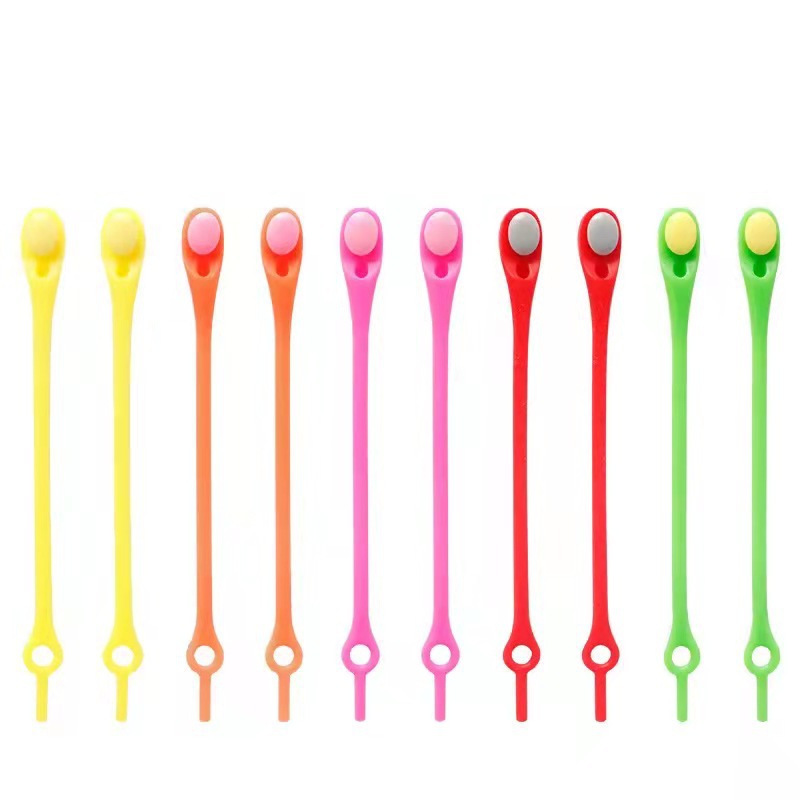 De producción propia y auto-vendido TikTok color de silicona sin cordones elásticos perezosos cordones adultos niños cabeza redonda elástico sin cordones