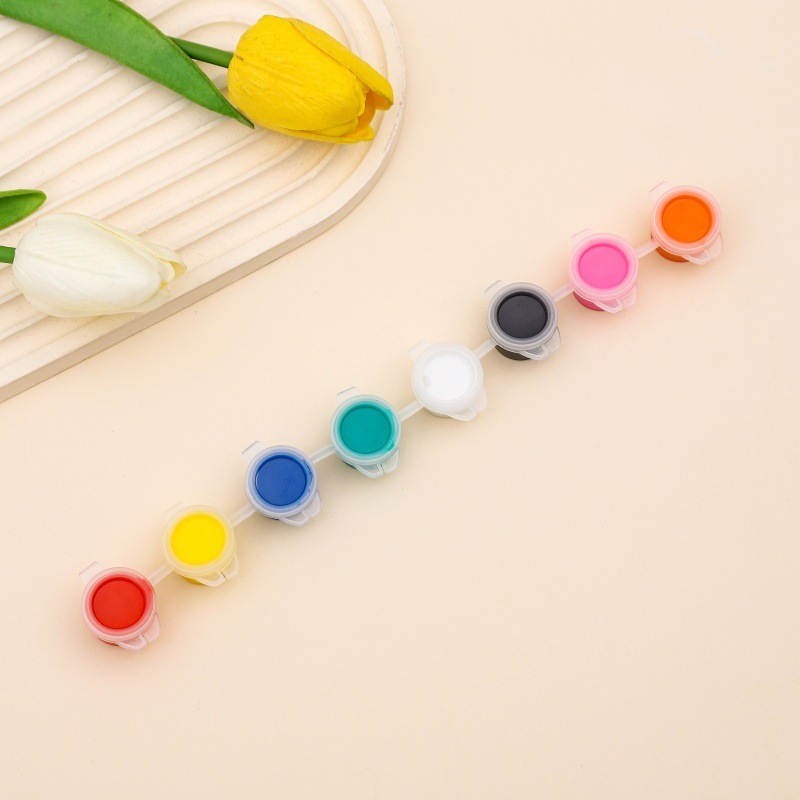 メーカーは子供用アクリルペイント12色6結合学生アート絵画着色石膏人形ペイントストリップを供給しています|undefined