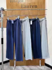 Cross-border In Stock RL Classic Straight-Leg Casual Pants Unisex Versatile Minimalist Relaxed Fashion Drawstring Design