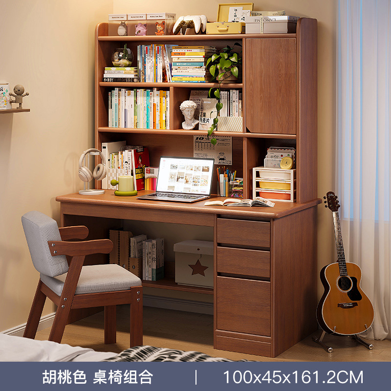 Escritorio de madera sólida escritorio de estudio para estudiantes en el hogar escritorio de escritorio estante de dormitorio escritorio de escritorio para adultos