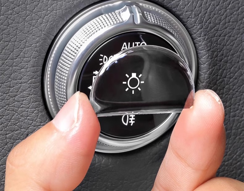 Suitable for Mercedes-Benz c260l one-button start film C- level key decoration protective sticker C200L car interior decoration supplies