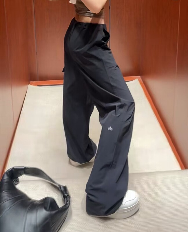 オリジナルブランドLOアメリカ空挺部隊ワイドレッグオーバーオール女の子用ルーズスリミングアウトドアスポーツ巾着速乾パンツ|undefined