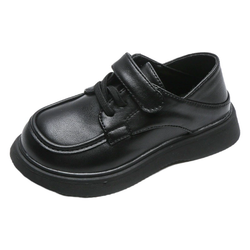 Детские кожаные туфли для девочек, новинка весны 2025, лоферы в британском стиле для мальчиков, детская обувь, школьная обувь, туфли без шнуровки.