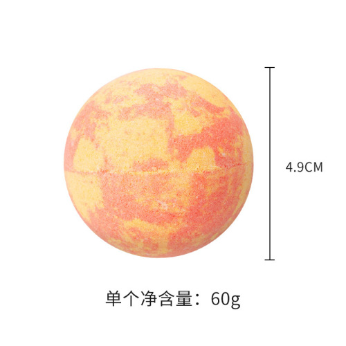 Cross-border mixed color foot ball bath ball 60g instant bubble foot ball ball essential oil aromatherapy ball bath salt foot bath ball