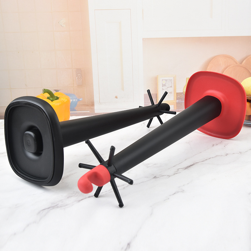 Plastic kitchen utensil storage rack, rotatable kitchen tool hanger set of 6 hooks, drill-free mounting rack