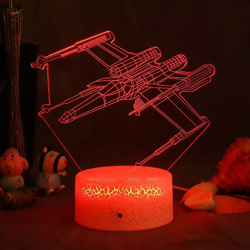 Star Wars 3D noche luz puntada Yoda bebé periférico mano Escritorio de Oficina Decoración Linda lámpara regalo