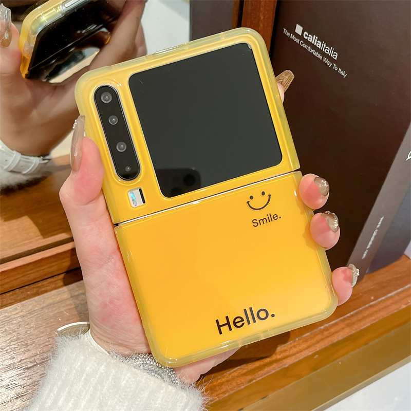 Huawei pura x 携帯電話ケースに適したスマイリーグラデーション purax 折りたたみスクリーンシンプルなボールハンドストラップ女性保護カバー|undefined