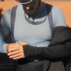 YKYWBIKE跨境騎行服自行車運動長袖網面純色打底衫亞馬遜熱賣款