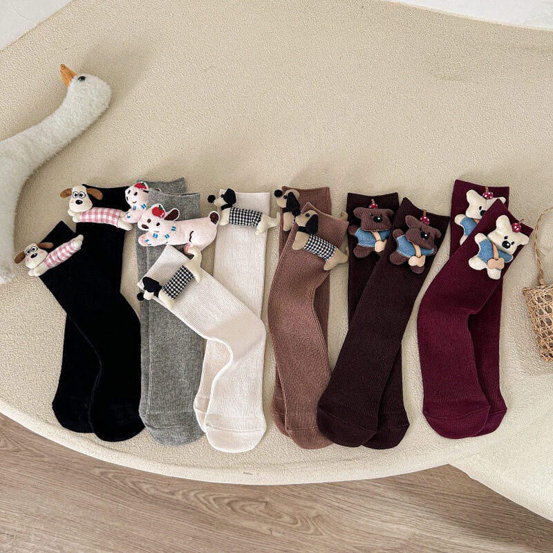 New Kidsren's Pantyhose Spring & Fall Cotton Girls' Leggings Outer Wear Bear Body Stockings Medium Thick Baby Leggings