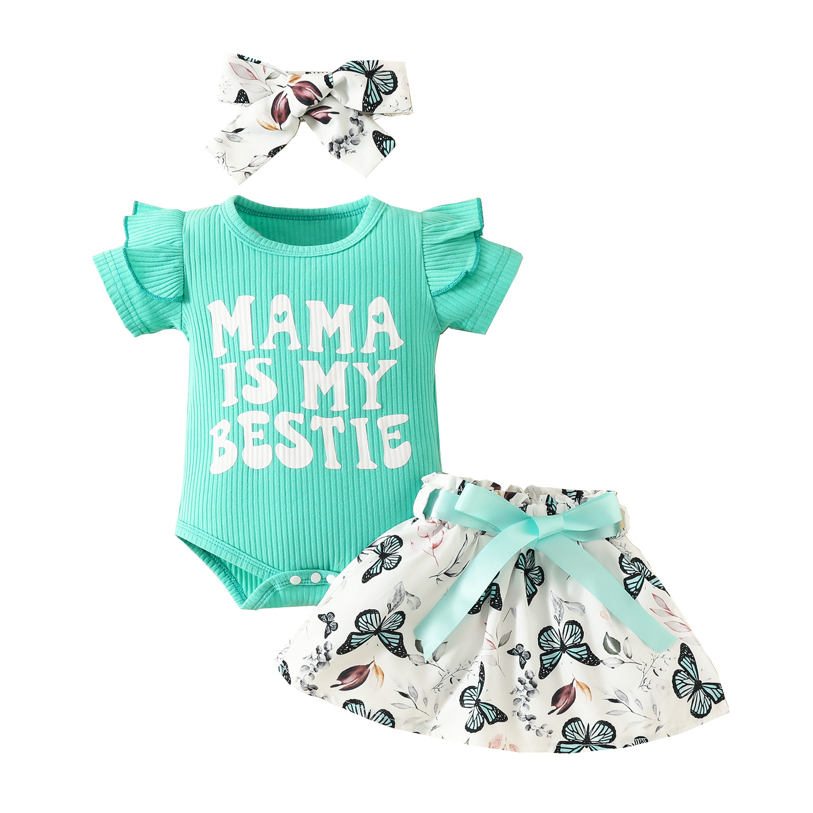 Simple Style Color Block Cotton Baby Clothing Sets display picture 4