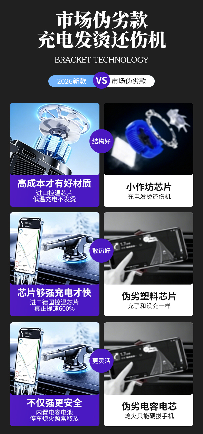 New Semiconductor Refrigeration Car Mobile Phone Holder 25W Wireless Charging Refrigeration Digital Display Car Mobile Phone Holder Wholesale