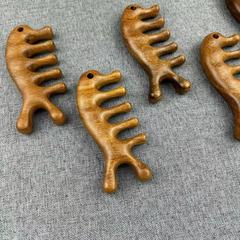 龍鳳檀木按摩梳五爪頭療梳頭皮按摩鼻刮器鹿角耙帶孔不帶孔梳