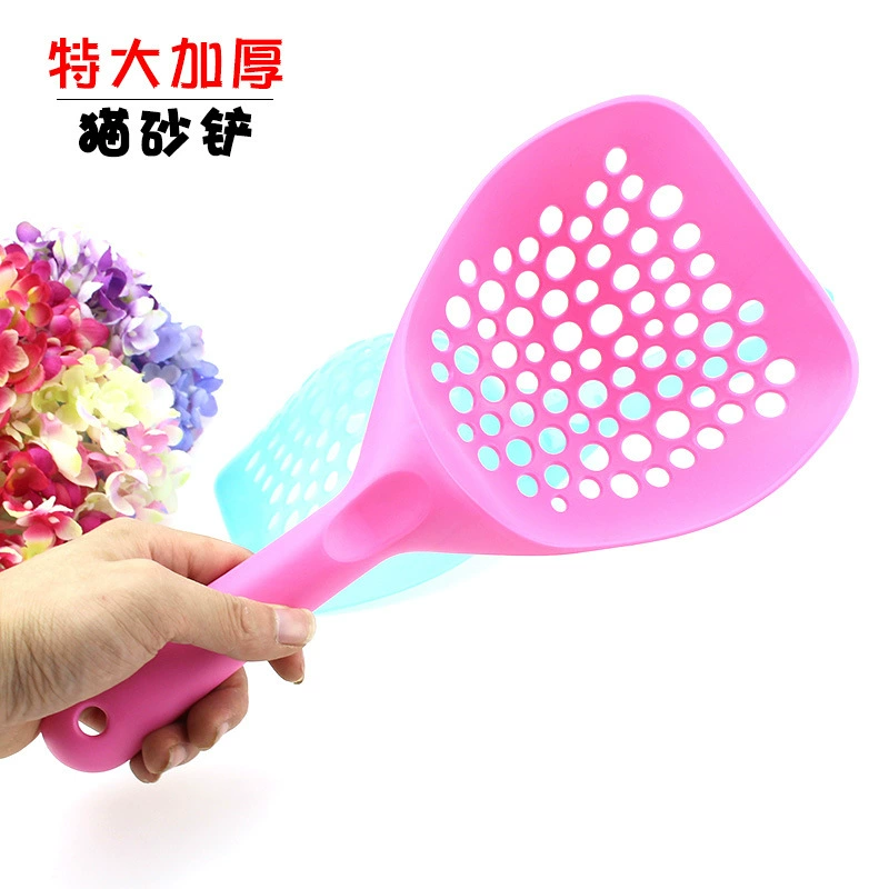 Оптовая продажа: особо большой утолщенный совок для кошачьего туалета, лопатка для уборки за животными, совок с круглым отверстием для уборки наполнителя, принадлежности для уборки отходов