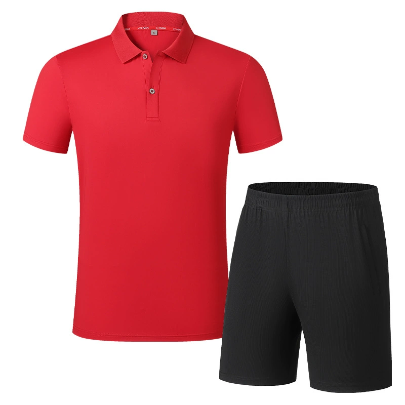 Новый спортивный тренировочный костюм для мужчин и женщин, быстросохнущие шорты с короткими рукавами, тренерская форма с половиной рукавов для тренировок спортсменов.