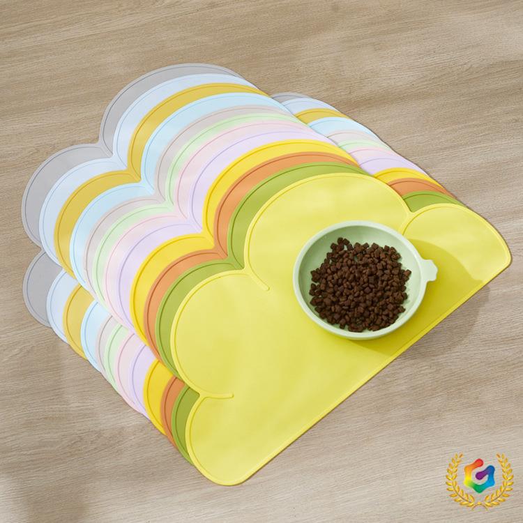 ◈云朵型餐垫硅胶宠物餐垫防水防滑垫防漏食垫猫咪狗狗餐垫跨境批