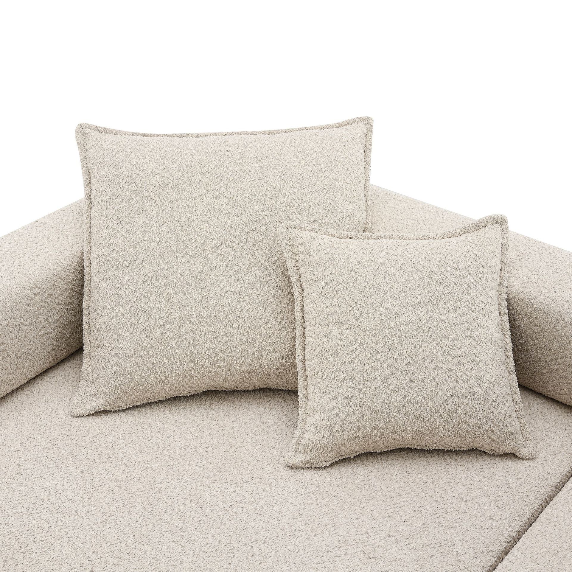 Mini sala de estar estilo italiano simple muebles combinados módulo cuadrado sofá de tela de ocio