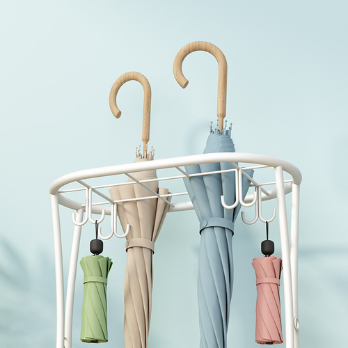 Umbrella stand storage rack for home, hotel lobby, and commercial use—stylish door-mounted umbrella organizer with a convenient hanging design.