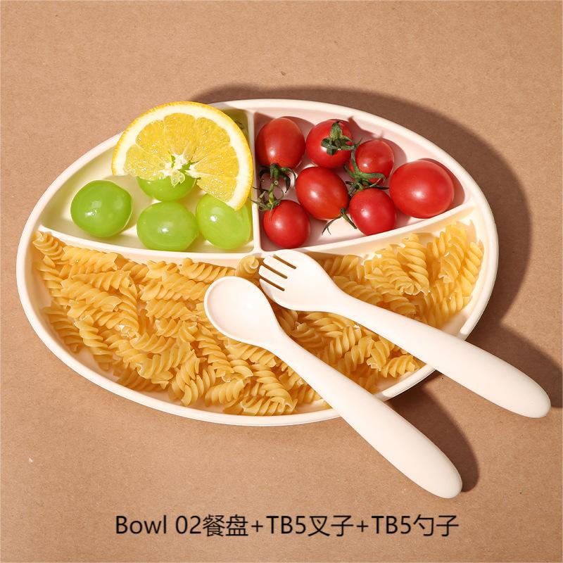 분리 접시 + 포크 스푼 화이트