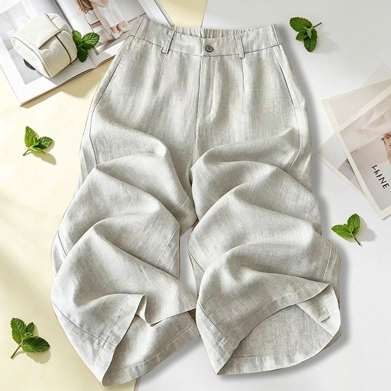 Early Autumn Cropped Wide-Leg Pants for Women, Summer Petite Loose Straight Fashion Versatile Casual Pants 7013 Early Autumn Cropped Wide-Leg Pants for Women, Summer Petite Loose Straight Fashion Versatile Casual Pants 7013