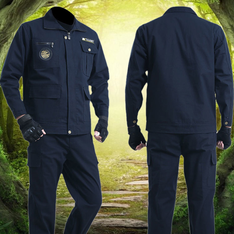 工作服定制套装男春秋加厚劳保服汽修电焊工防烫耐磨工地建筑工装|undefined