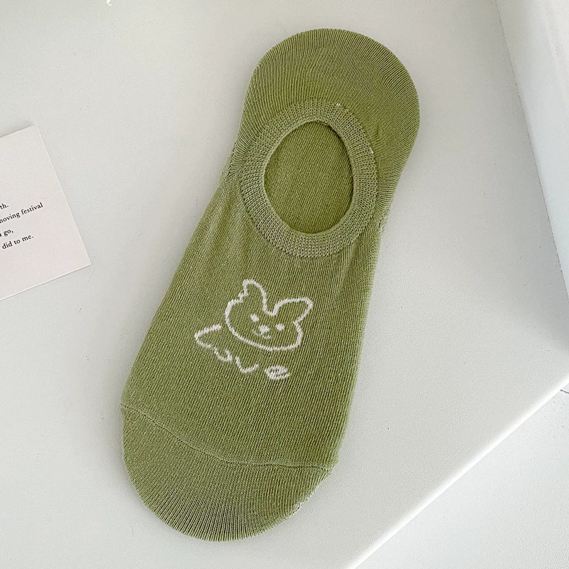Invisible low‑cut summer thin socks, tide style, white and patterned designs, lightweight 0.02 kg