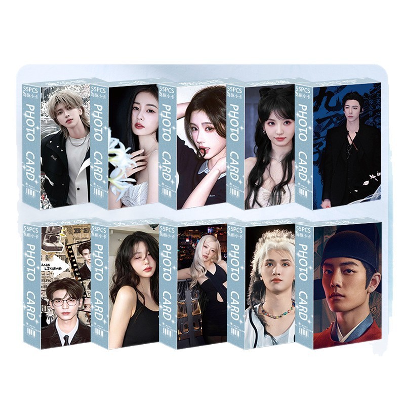 フォトカード卸売スター アニメーションフォトカード 55 枚 Ju Jingyi、Zhao Lusi、Bai Luyu、Yu Shuxin フォトカード周辺機器 LOMO カード|undefined