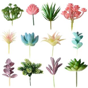 Simulation succulent plant bonsai velvet implanted mini -fake succulent accessories Green plant wall DIY home decoration ornaments