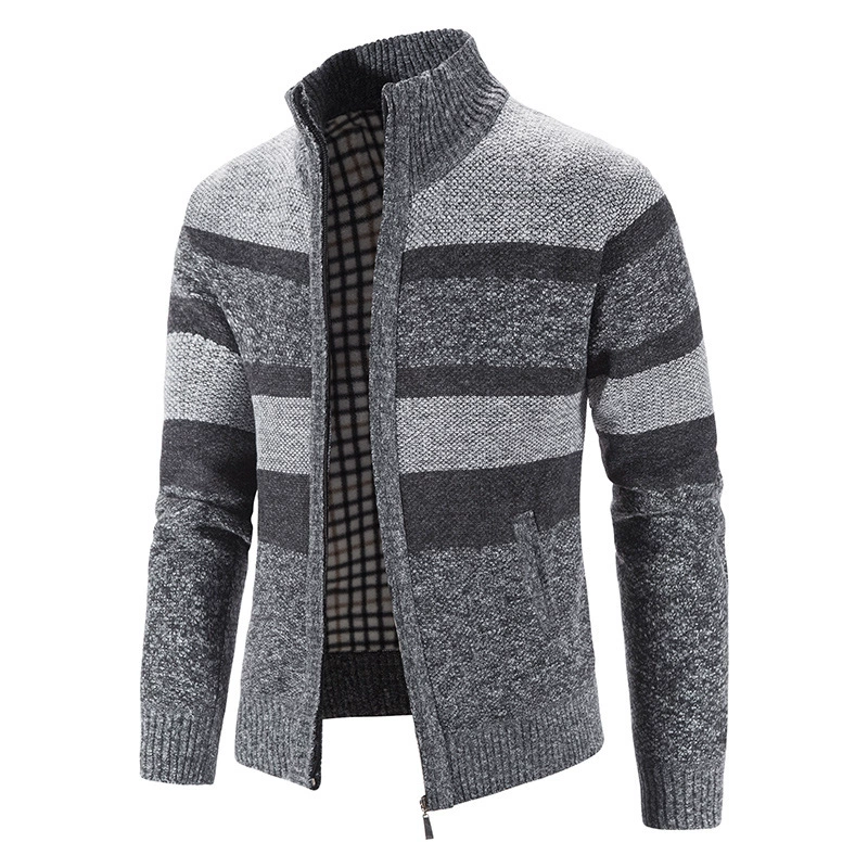 Demi-season fleece cardigan, sweater, knitted T-shirt for leisure, jacket, increased thickness, oversize