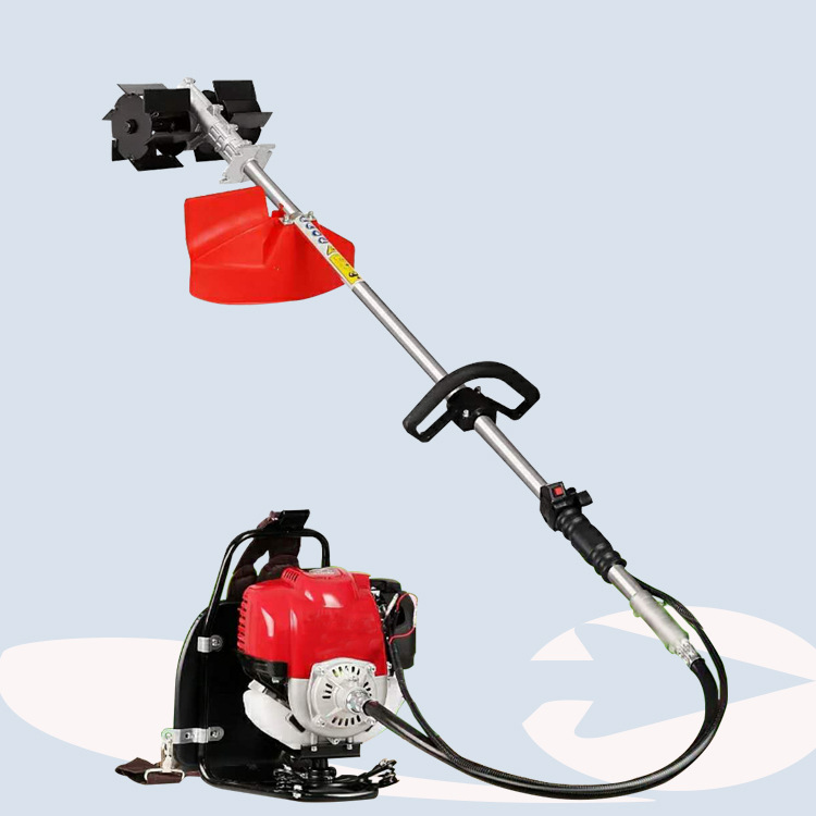 俩冲程汽油园林除草犁地机 轻便式家用汽油割草机 园林翻地机