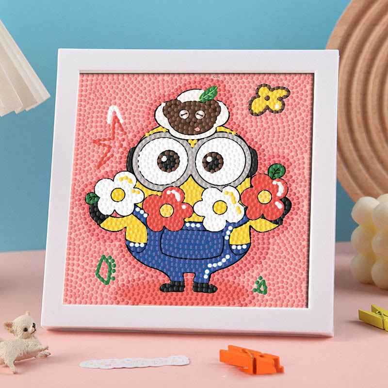 Diamante infantil DIY hecha a mano con material de marco paquete de dibujos animados Sanliou pegatinas de diamante regalo al por mayor pinturas de mampostería