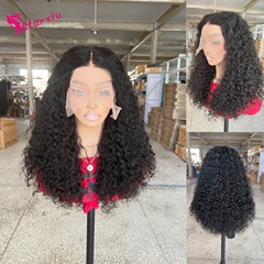 12A Double Drawn SDD waterボブヒューマンhair wigレースかつら欧米クロス