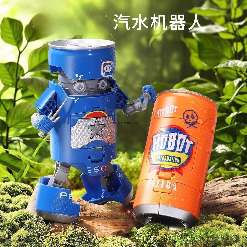 Робот-сода, трансформирующая банку, игрушка-трансформер для напитков, обучающая детская модель колы для мальчиков, King Kong Baby.