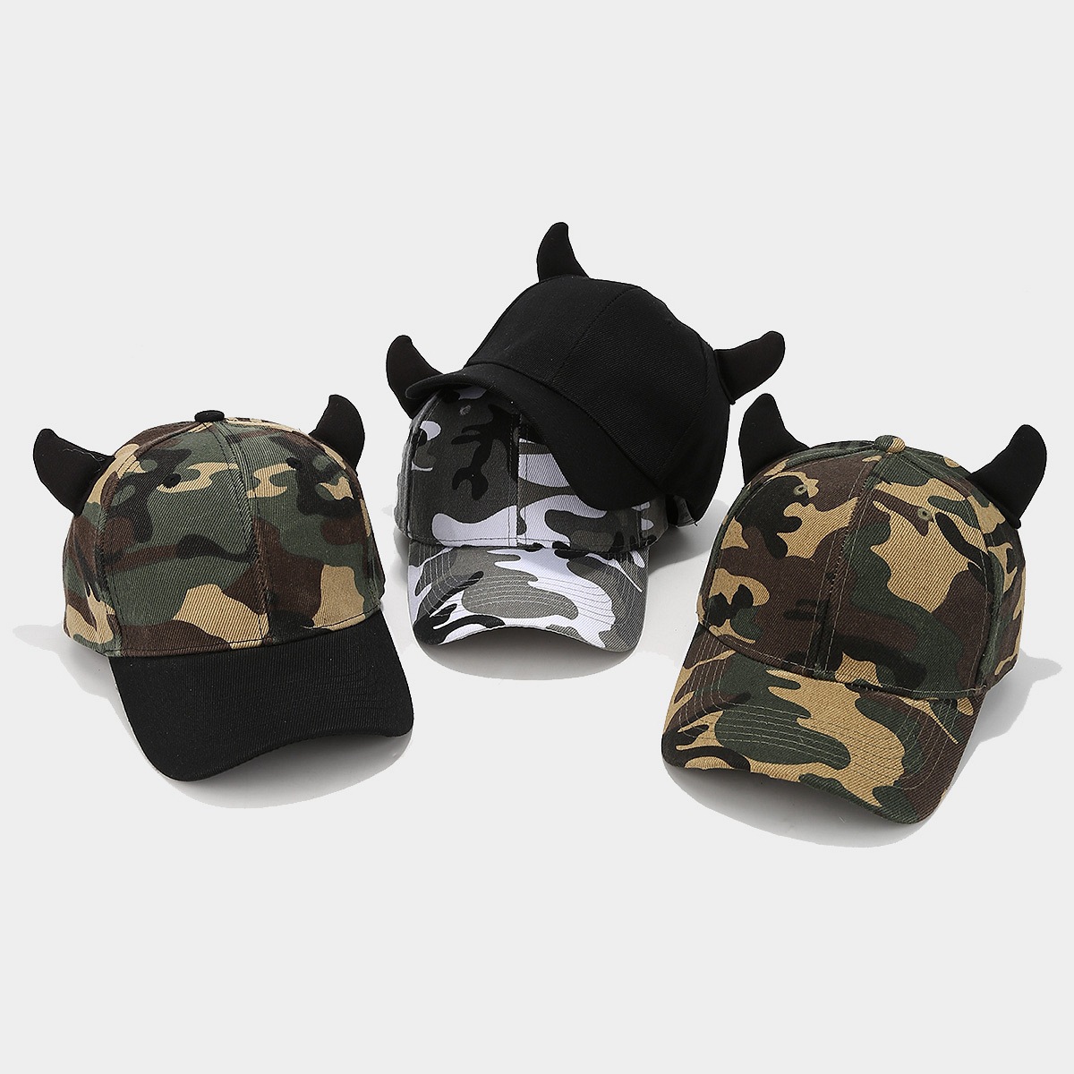 Europa y América de moda camuflado orejas gorra gor