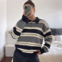 女士宽松撞色新款毛衣