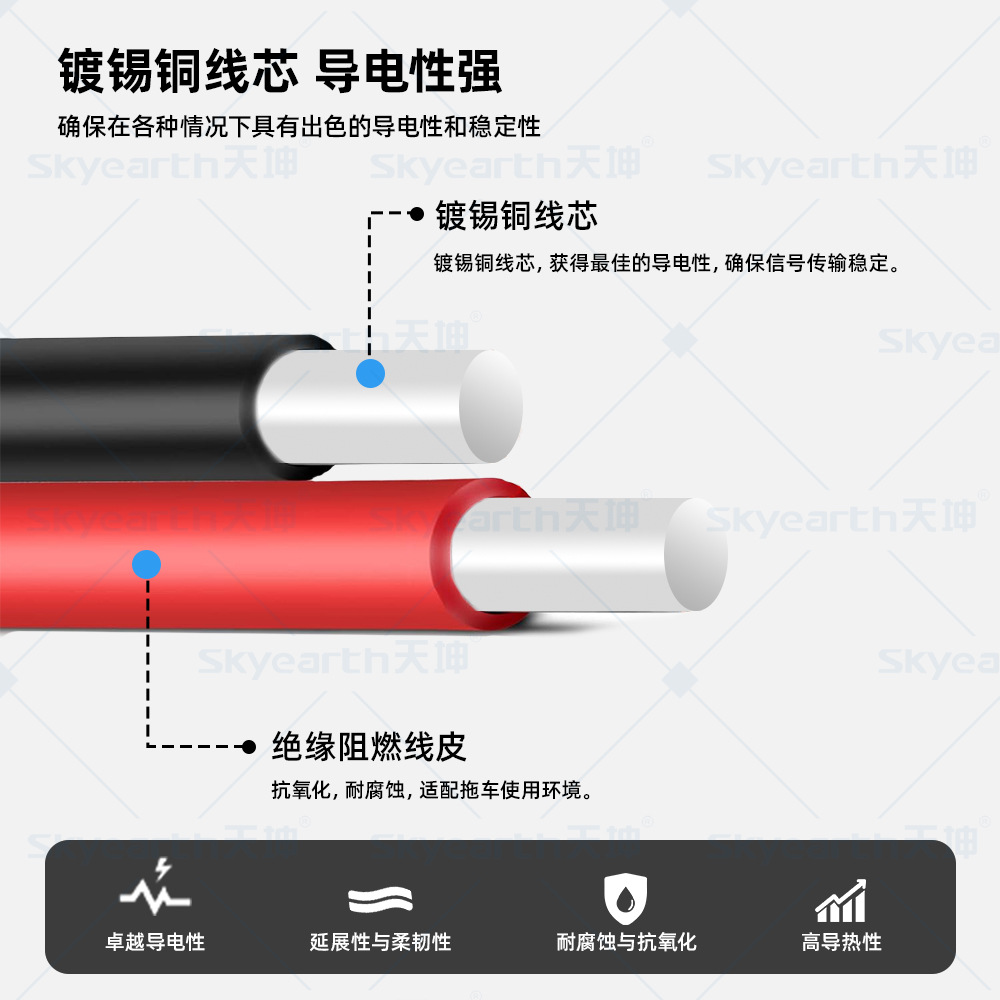 Suministro de cable SAE conector SAE solar a prueba de viento y lluvia enchufe SAE enchufe hembra extensión del cable solar