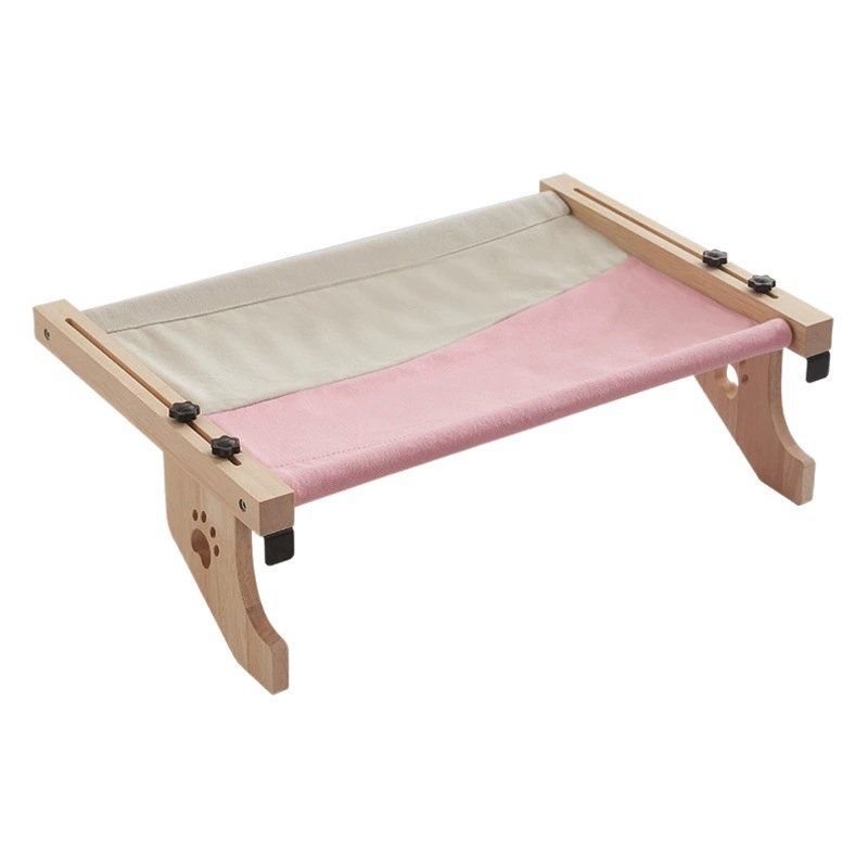 Подвесная кровать для кошек из массива дерева, балконное окно, гамак для кошек, прикроватная тумбочка на липучке, кошачье гнездо, кровать для кошек, несущая 15kg гостиная, кошачье гнездо