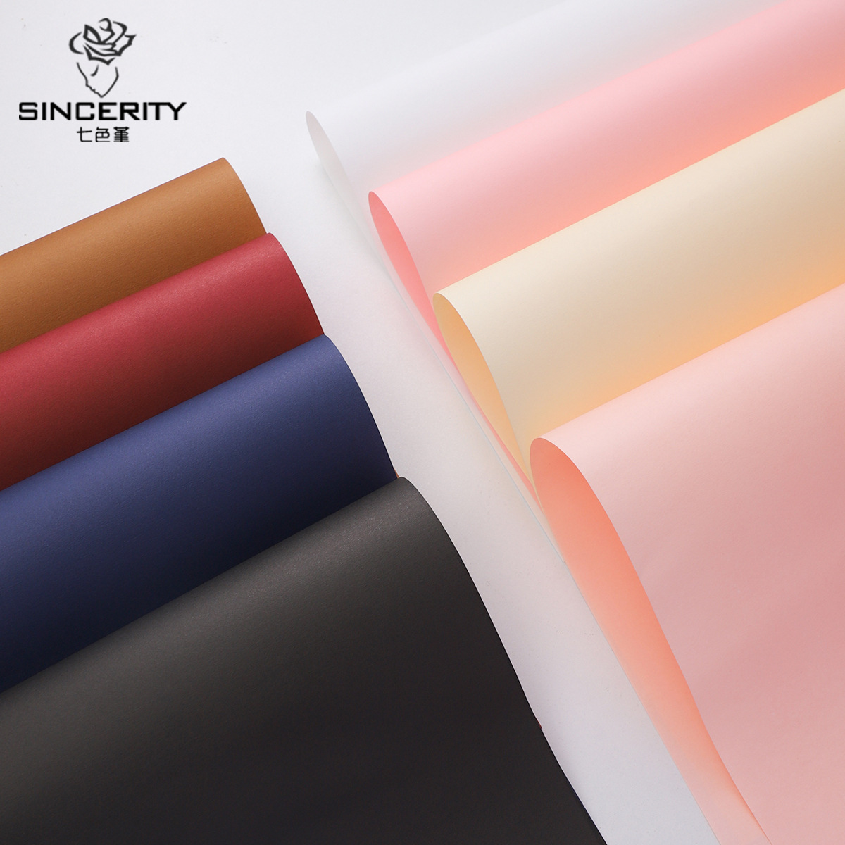 7 colores cordier sin cortar pequeño papel de flor engrosado material de embalaje de flores kraft ramo de flores papel de embalaje de flores