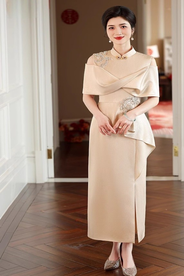 Mother's Wedding Banquet Dress 2025 New Elegant Style for Mother-In-Law, Young Style Cheongsam