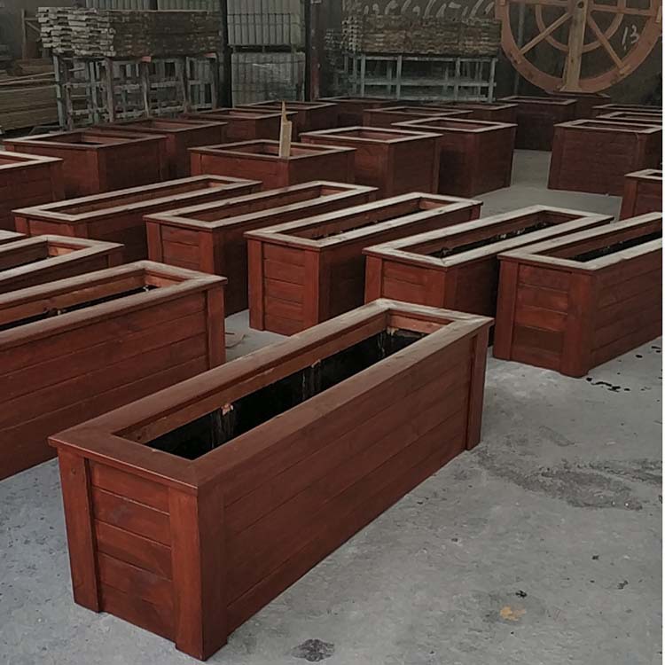 Flower Box Sales Office Plaza Partition Rectangular Flower Pot Outdoor Commercial Street Iron Flower Stand Outdoor Flower Trough Landscaping
