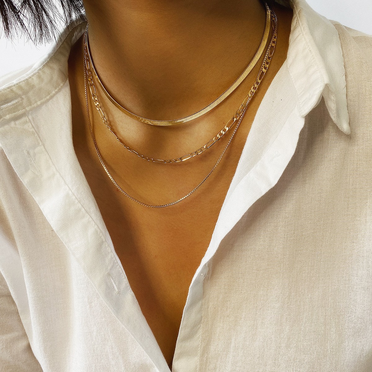 Hip-hop Geometric Alloy Plating Women's Layered Necklaces display picture 2