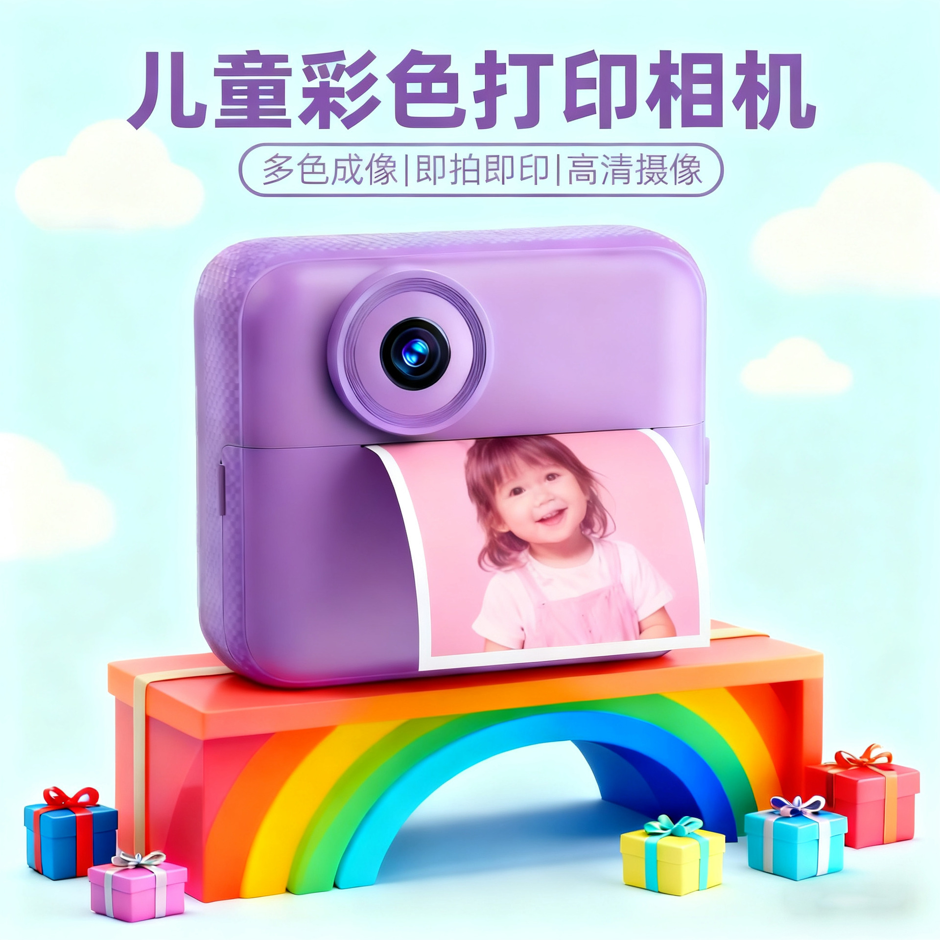Children's Camera K22 Can Take Pictures and Record Digital Polaroid Birthday Gifts for Male and Female Babies with High-Definition Pixels
