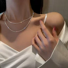 Светящееся модное ожерелье, элегантная цепь, японский и корейский стиль, простой и элегантный дизайн, оптовая продажа
