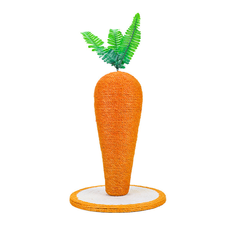 Brotación de seda gato agarrar tablero de zanahoria gato agarrar columna resistente al desgaste no descascar artefactos de garra de molienda productos de mascotas fábrica directa