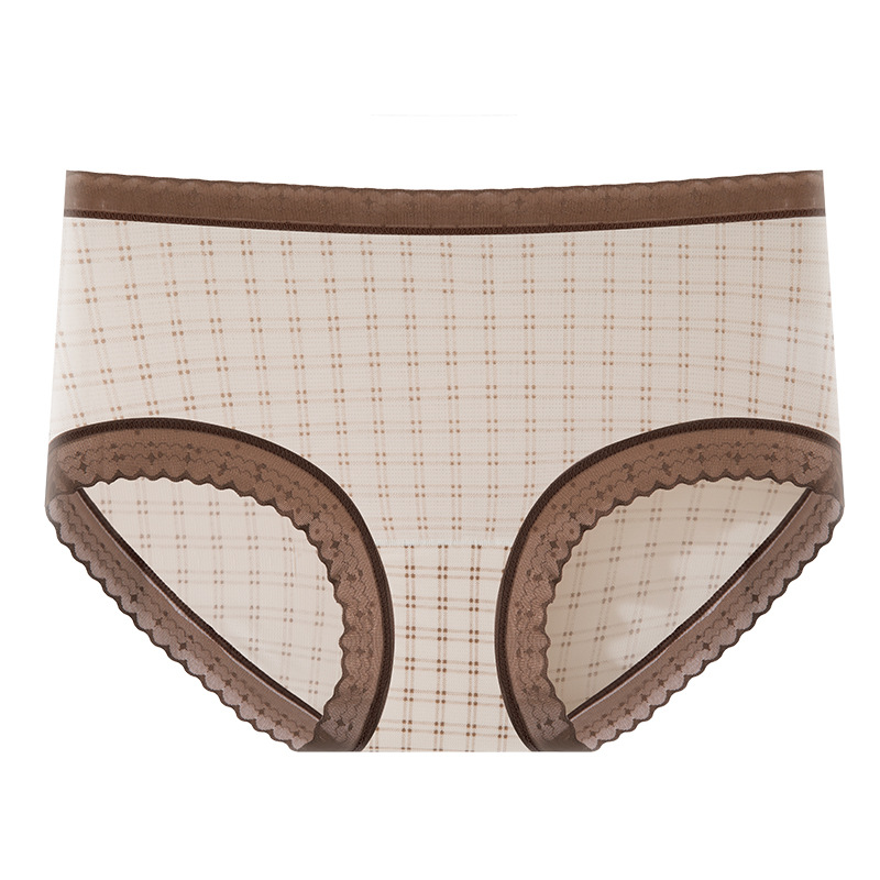 Hilo de seda de hielo, malla transpirable, estampado de leopardo, niña de verano, entrepierna de seda, entrepierna antibacteriana, entrepierna larga, calzoncillos de seda de hielo para mujer