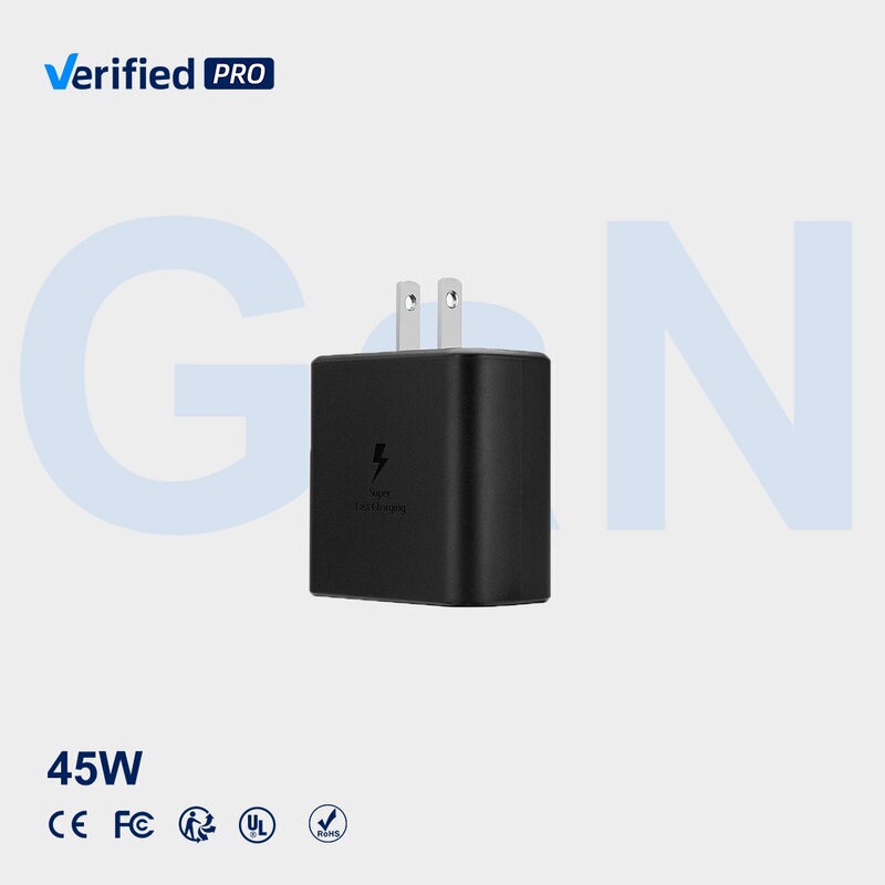 45W Gan Smart Fast Charger Type-C & Pd Qc 3.0 USB Wall Charger Compatible with Apple