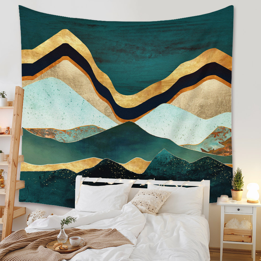 Bohemian Moon Mountain Painting Wall Cloth Decoration Tapestry Wholesale Nihaojewelry display picture 13