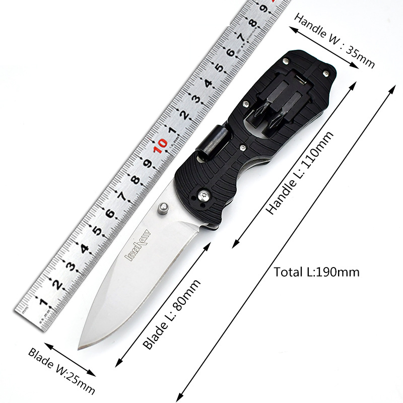 卡秀1920多功能户外折叠刀便携工具刀随身口袋小刀野外求生刀锋利